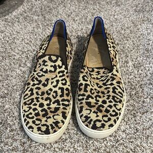 Rothy’s Original Slip On Leopard Print Sneakers